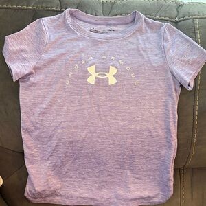 Under Armour Lilac Heather Logo Short Sleeve Tee